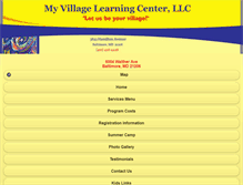 Tablet Screenshot of myvillagelearningcenter.com